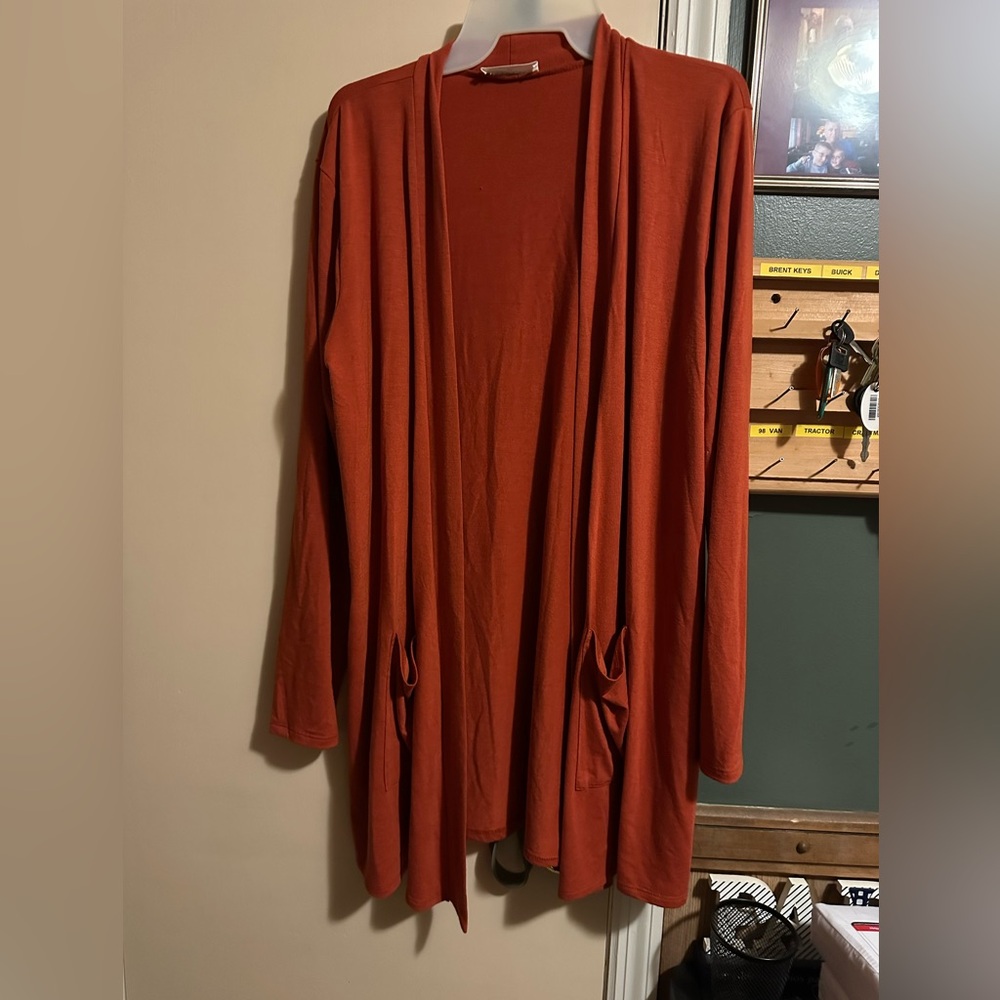 Zenana Outfitters Terracotta Cardigan